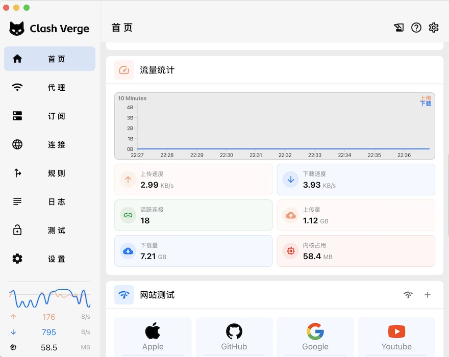 Clash Verge 客户端跨平台管理界面
